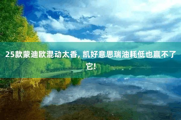 25款蒙迪欧混动太香, 凯好意思瑞油耗低也赢不了它!