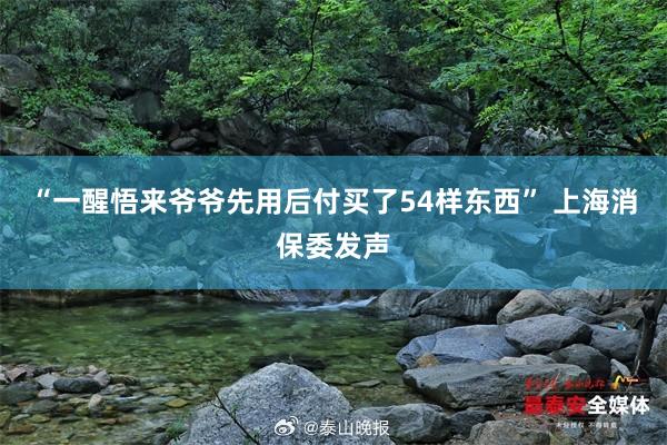 “一醒悟来爷爷先用后付买了54样东西” 上海消保委发声