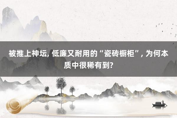 被推上神坛, 低廉又耐用的“瓷砖橱柜”, 为何本质中很稀有到?