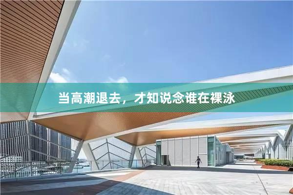 当高潮退去，才知说念谁在裸泳